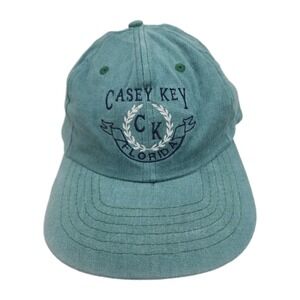 Vintage SCI Casey Key CK Florida Dad Hat Cotton Teal Regional Merch Dadcore